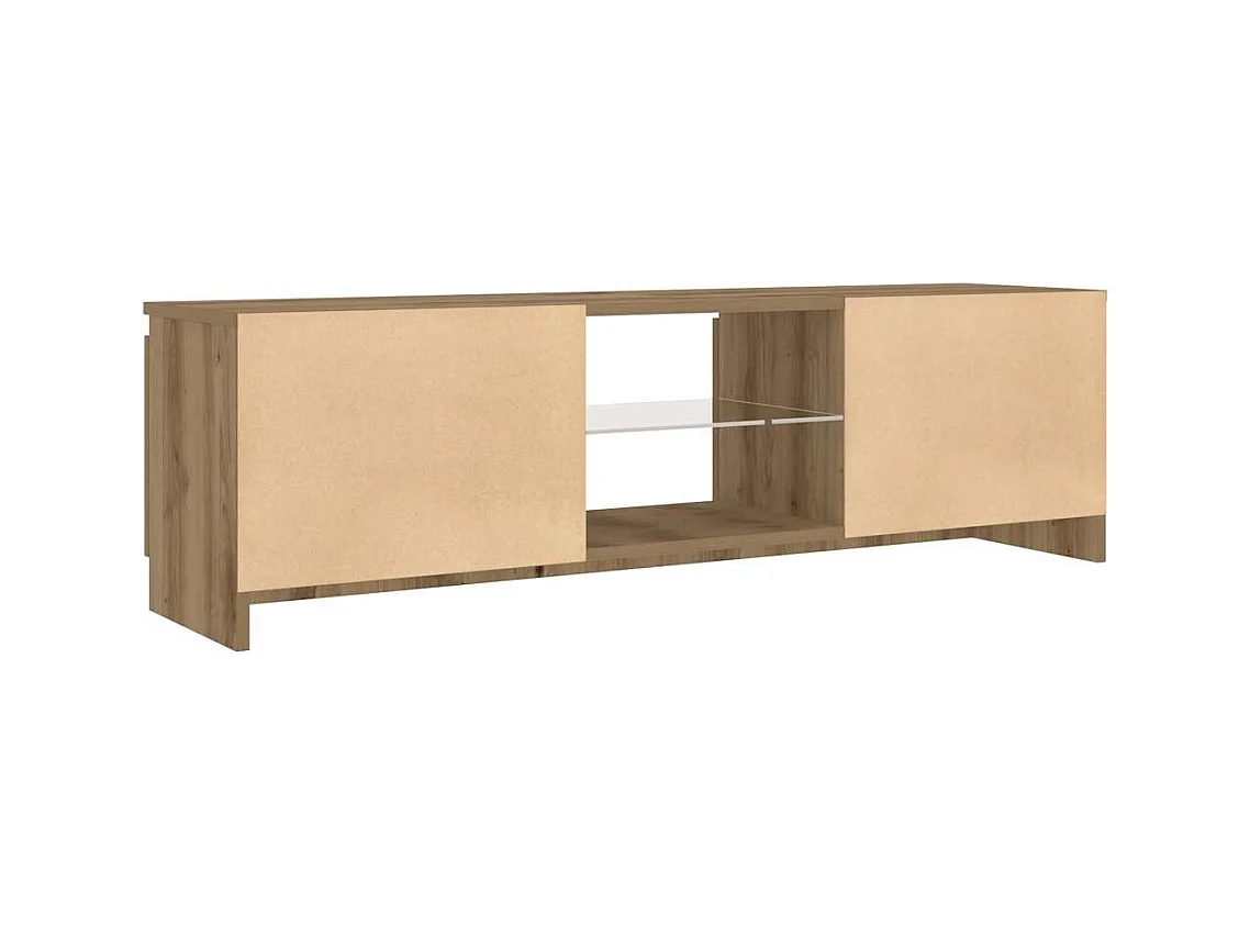 TV-Schrank mit LED-Leuchten Artisan-Eiche 120x30x36 cm