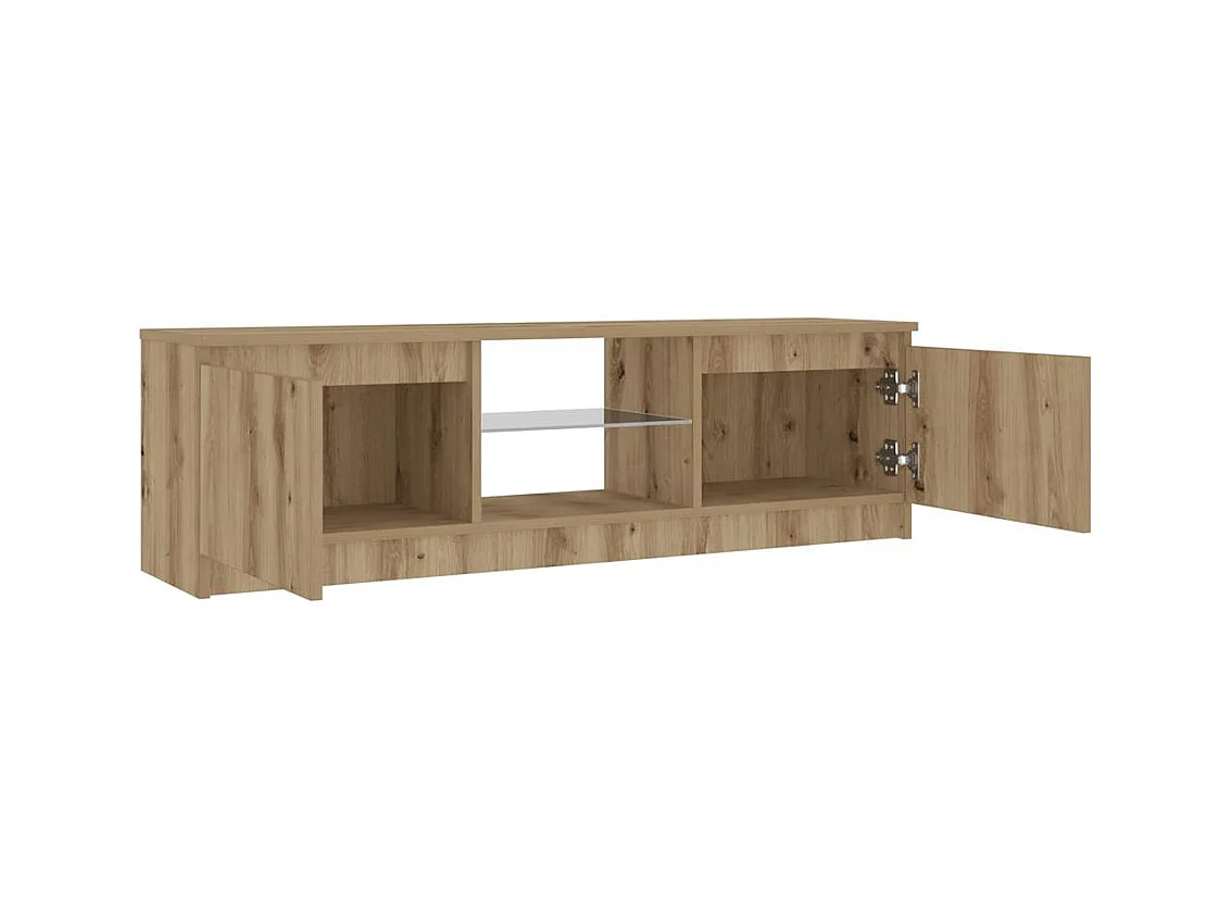 TV-Schrank mit LED-Leuchten Artisan-Eiche 120x30x36 cm