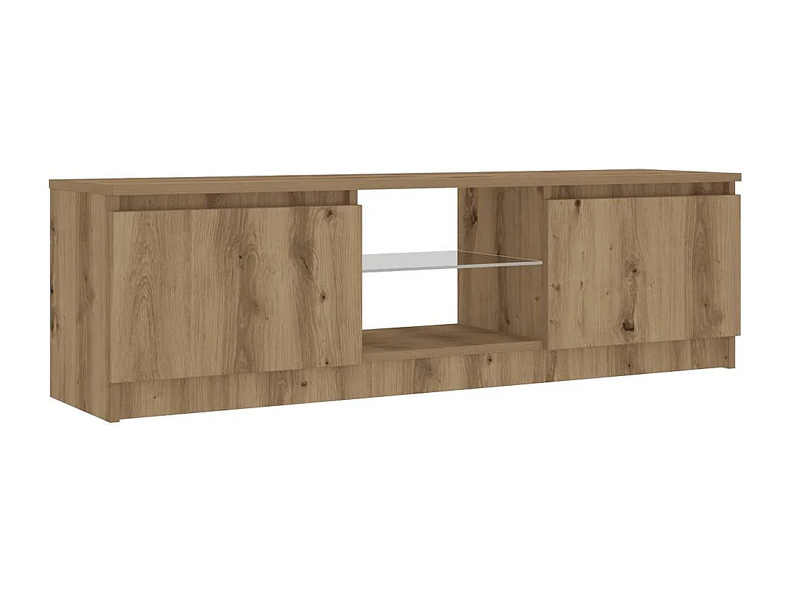 TV-Schrank mit LED-Leuchten Artisan-Eiche 120x30x36 cm