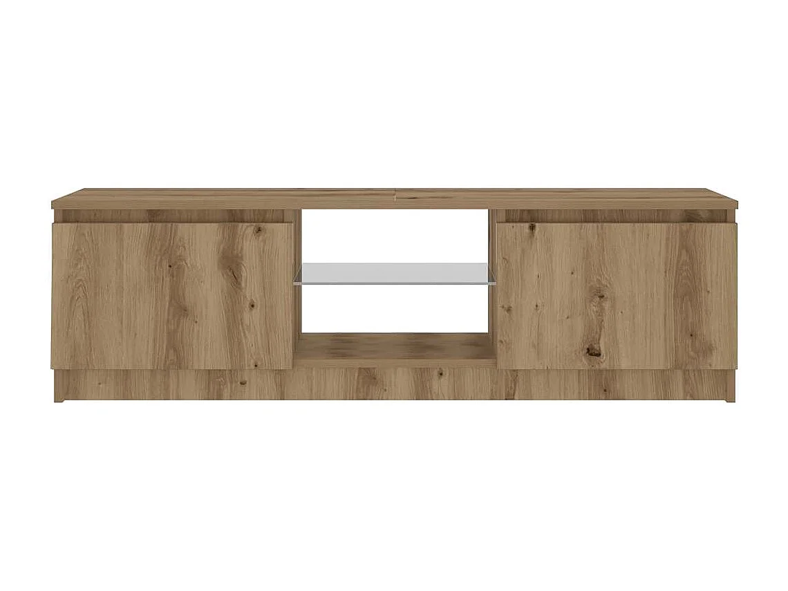 TV-Schrank mit LED-Leuchten Artisan-Eiche 120x30x36 cm