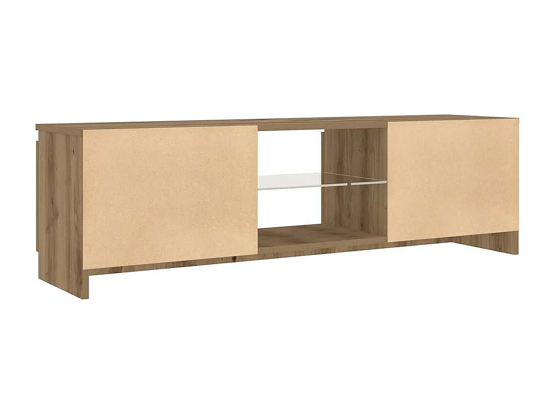 TV-Schrank mit LED-Leuchten Artisan-Eiche 120x30x36 cm