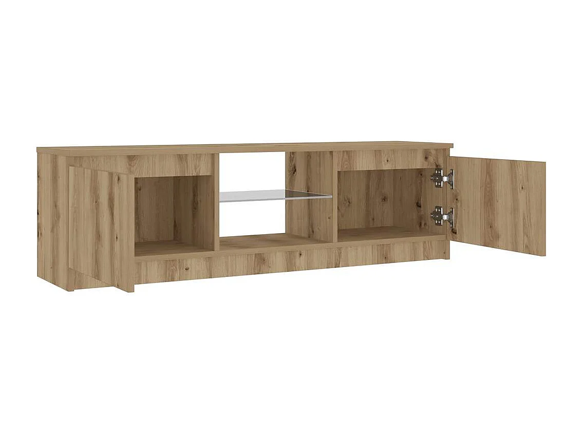 TV-Schrank mit LED-Leuchten Artisan-Eiche 120x30x36 cm