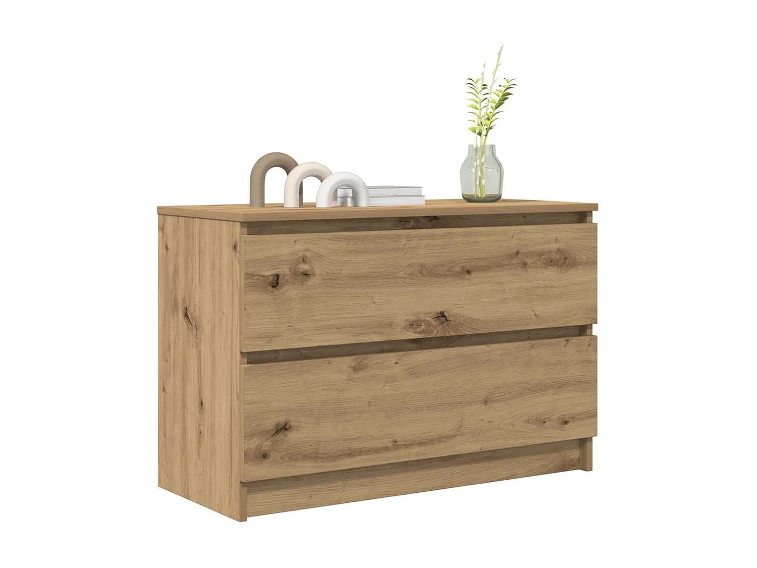 Tv-meubel ambachtelijk 80x35x54cm spaanplaat grijs eikenkleurig