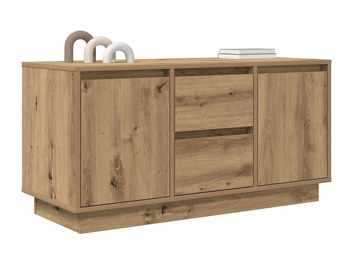 Meuble TV avec éclairages LED chêne artisanal 100x41x50 cm