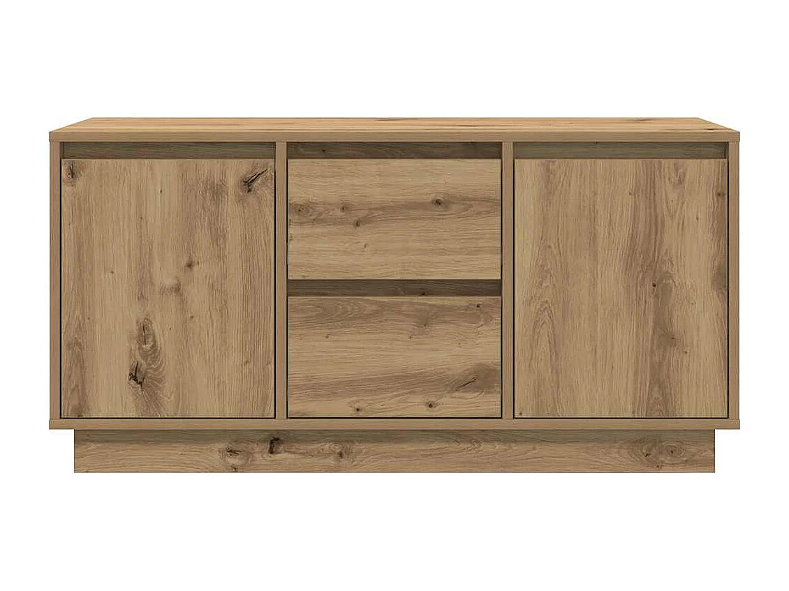 Meuble TV avec éclairages LED chêne artisanal 100x41x50 cm