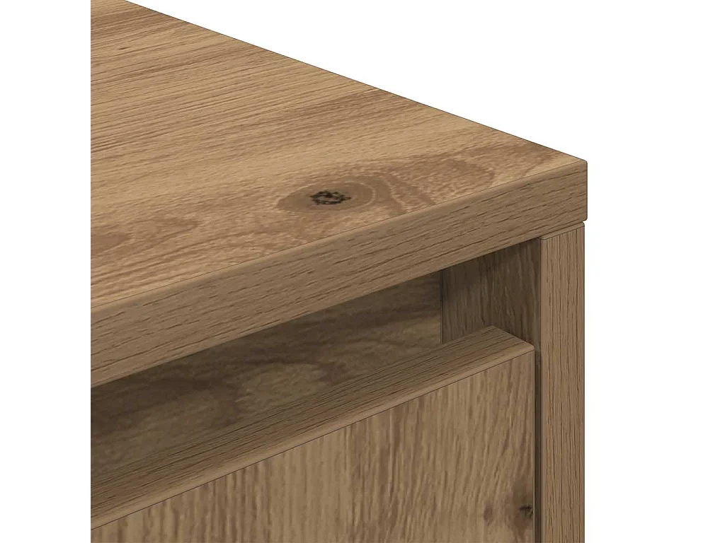 Meuble TV avec éclairages LED chêne artisanal 100x41x50 cm