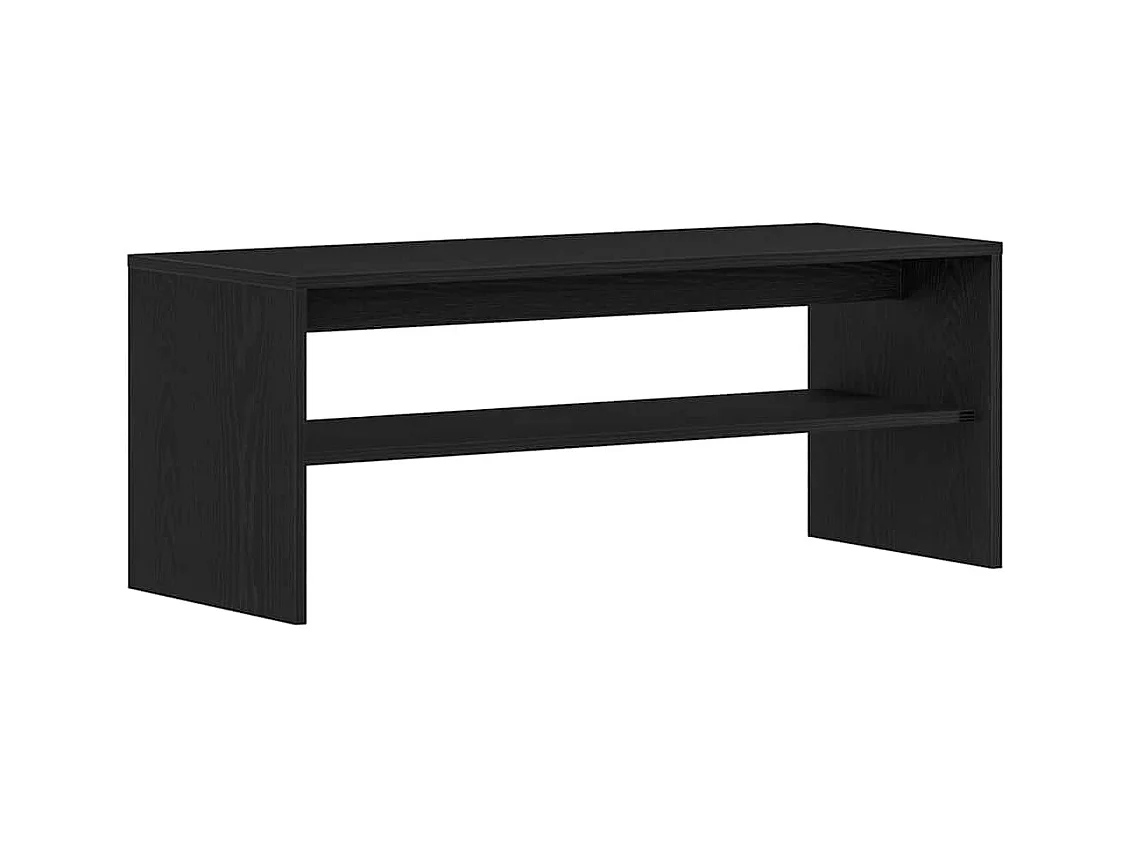 Meuble TV chêne noir 100x40x40 cm bois d'ingénierie