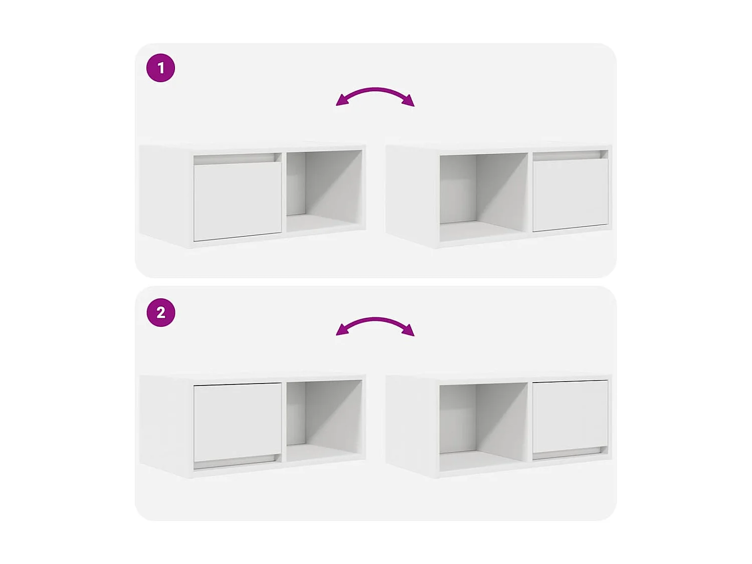 Mueble de TV de madera de ingeniería blanco 60x31x25,5 cm