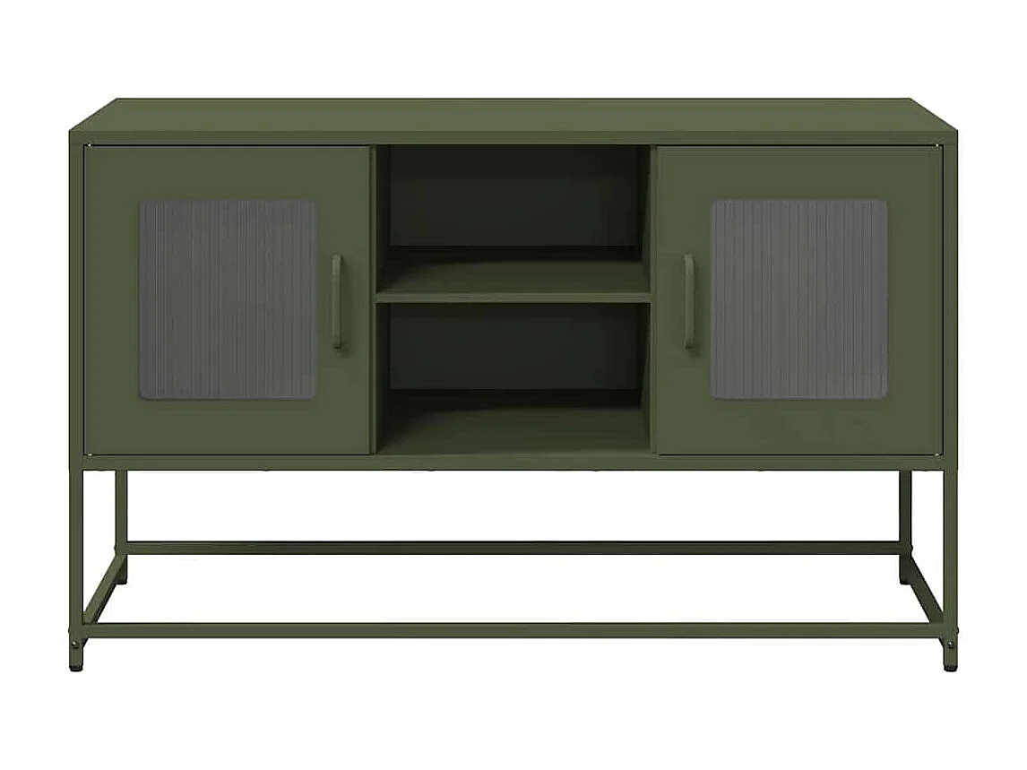 Tv-meubel 100,5x39x60,5 cm staal olijfgroen