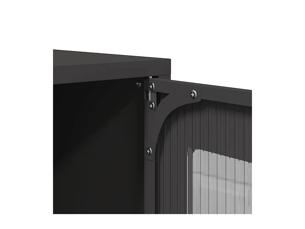 Meuble TV noir 100,5x39x60,5 cm acier