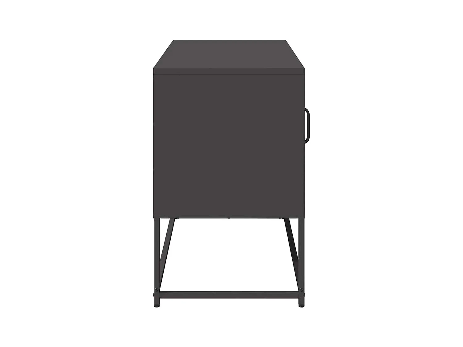 Meuble TV noir 100,5x39x60,5 cm acier