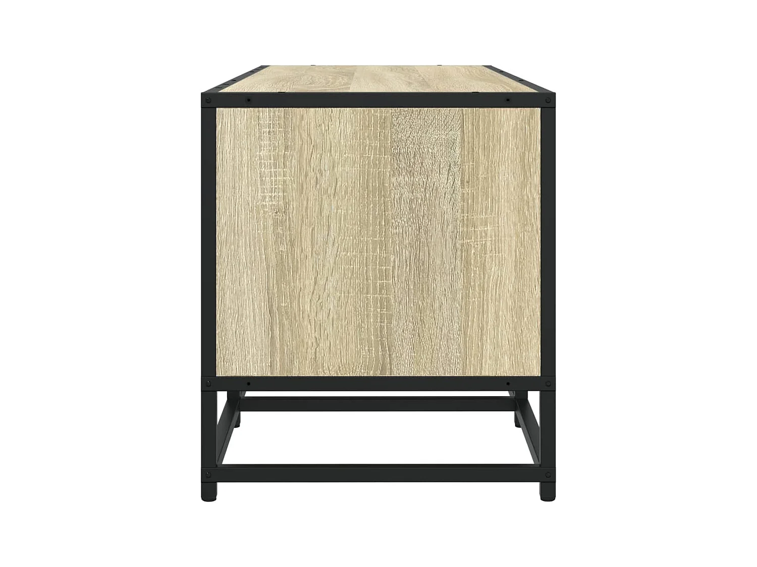 Meuble TV chêne sonoma 100x35x41 cm bois d'ingénierie et métal