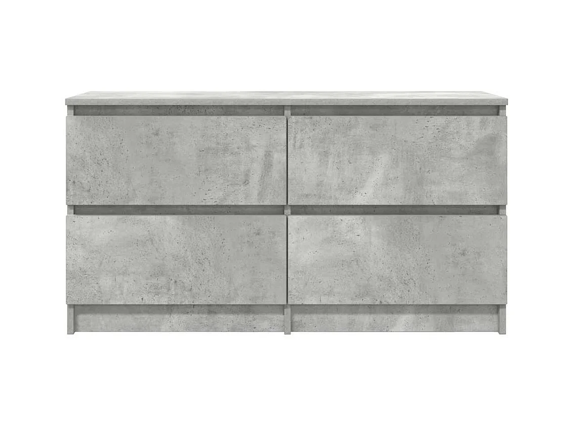 Meuble TV gris béton 100x35x54 cm bois d'ingénierie