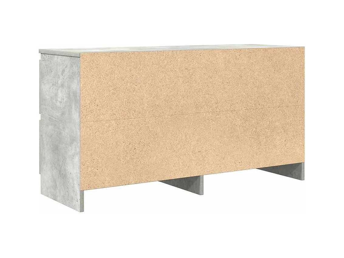Meuble TV gris béton 100x35x54 cm bois d'ingénierie