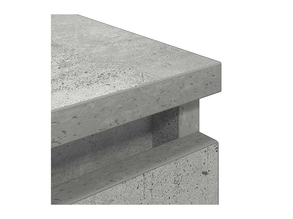 Meuble TV gris béton 100x35x54 cm bois d'ingénierie