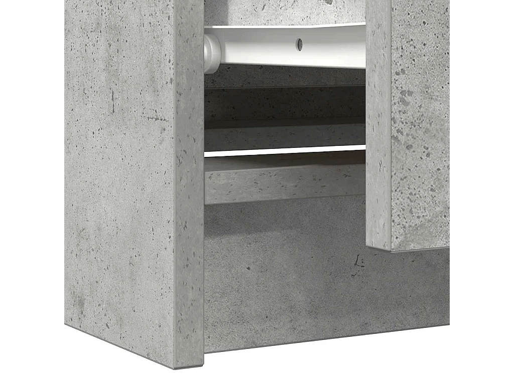 TV-Schrank Betongrau 100x35x54 cm Holzwerkstoff