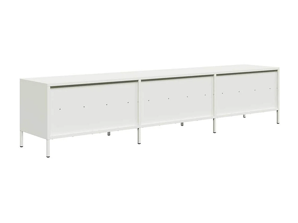 TV-Schrank Weiß 202x39x43,5 cm Kaltgewalzter Stahl