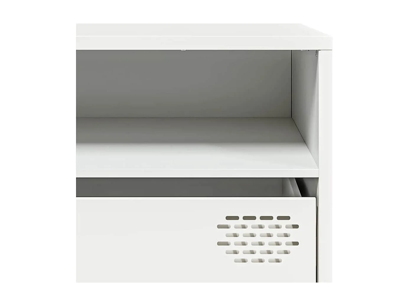 TV-Schrank Weiß 202x39x43,5 cm Kaltgewalzter Stahl