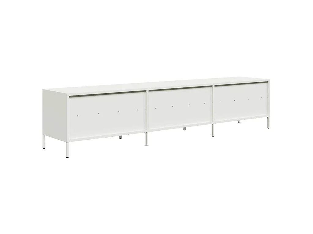 Mueble para TV acero laminado en frío blanco 202x39x43,5 cm