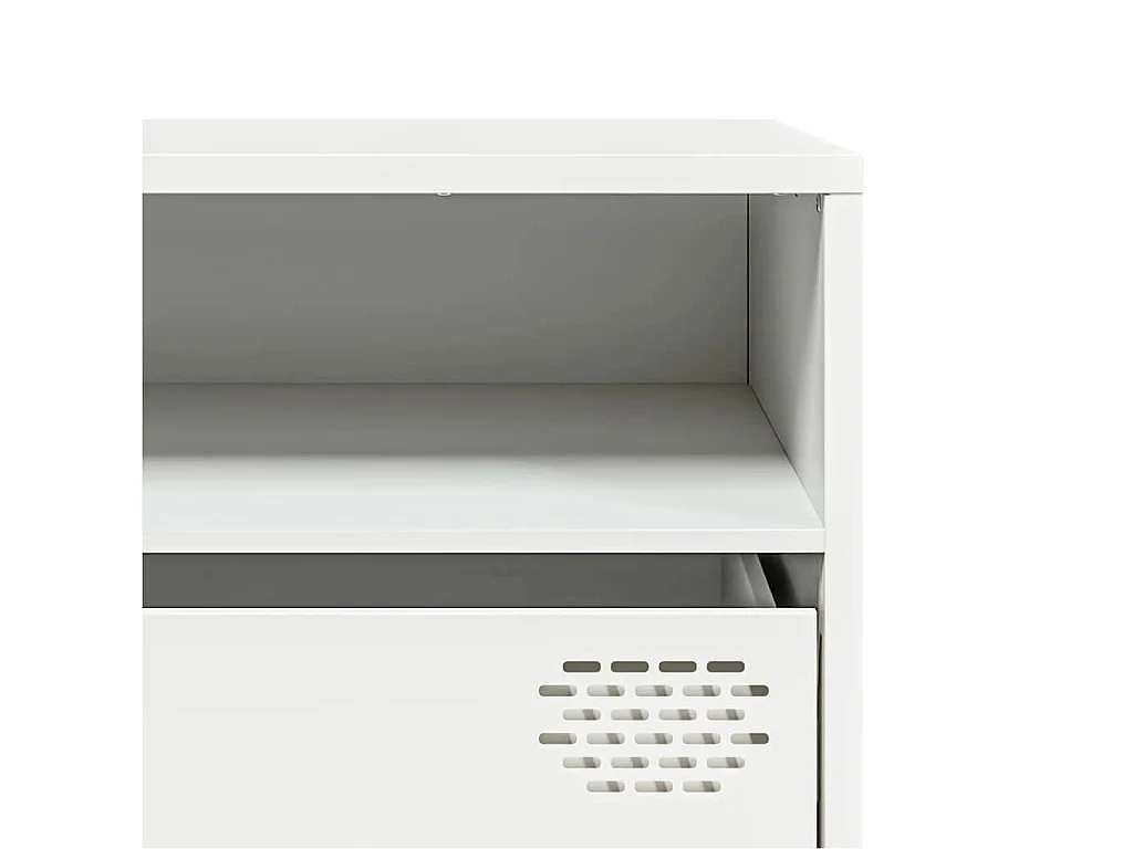 Mueble para TV acero laminado en frío blanco 202x39x43,5 cm