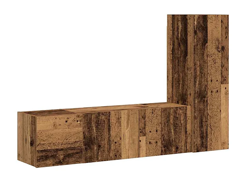 TV-Wandschränke 3 Stk. Altholz-Optik Holzwerkstoff