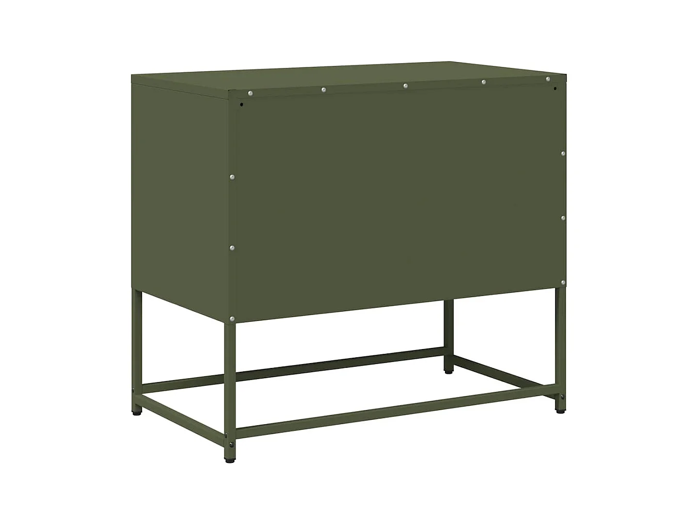 Meuble TV vert olive 68x39x60,5 cm acier
