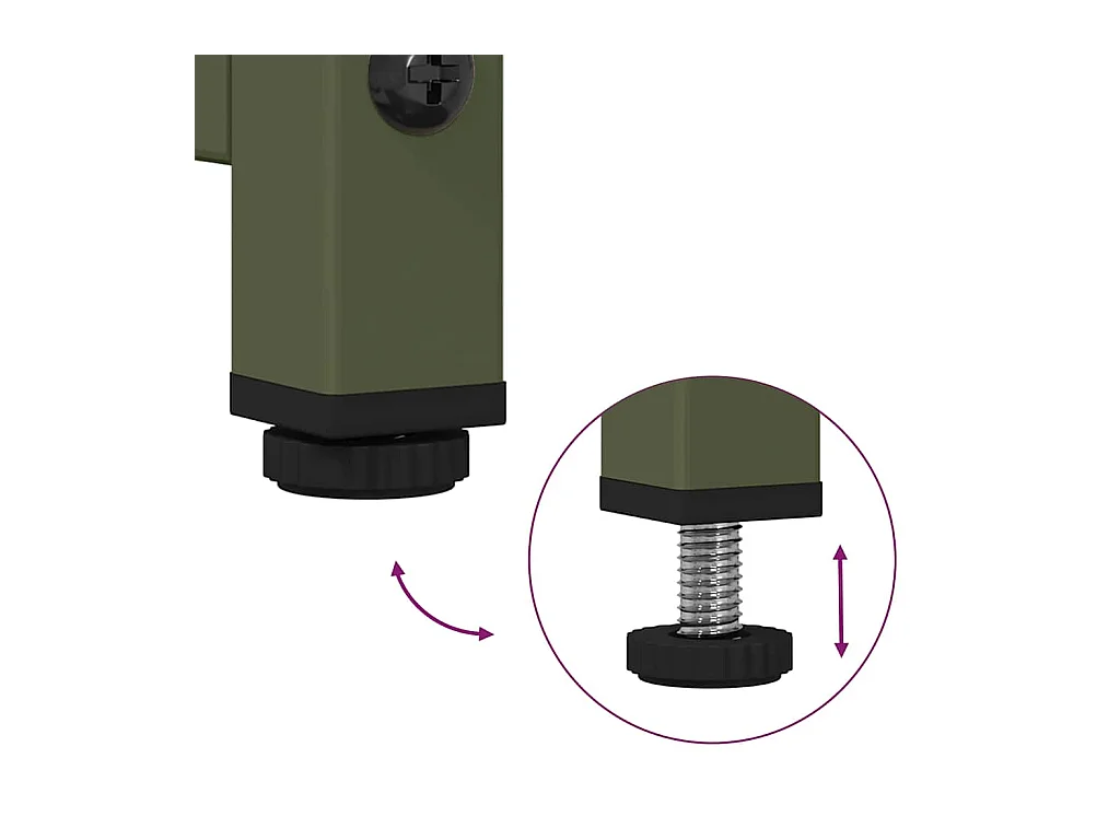 Meuble TV vert olive 68x39x60,5 cm acier