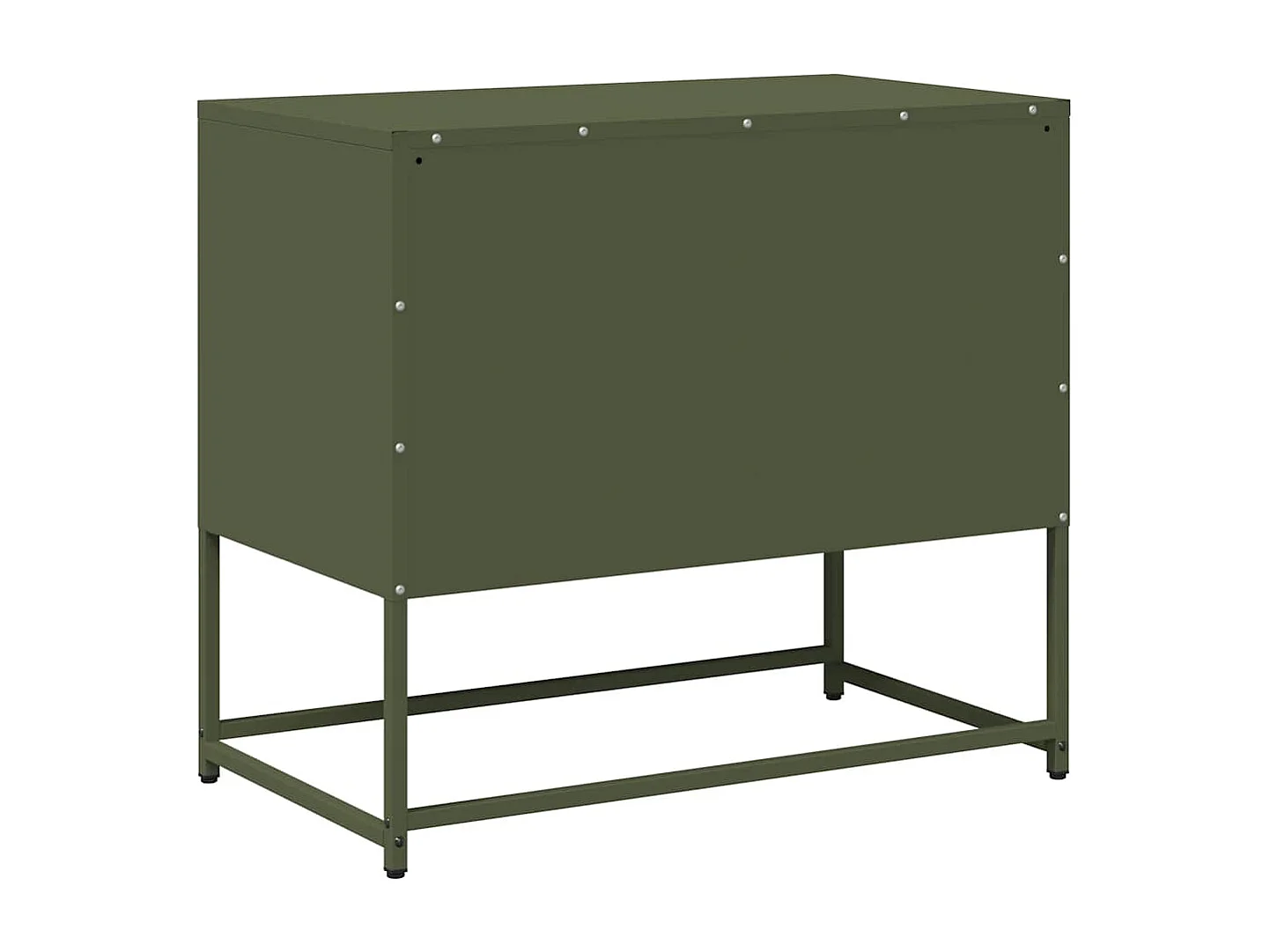Meuble TV vert olive 68x39x60,5 cm acier