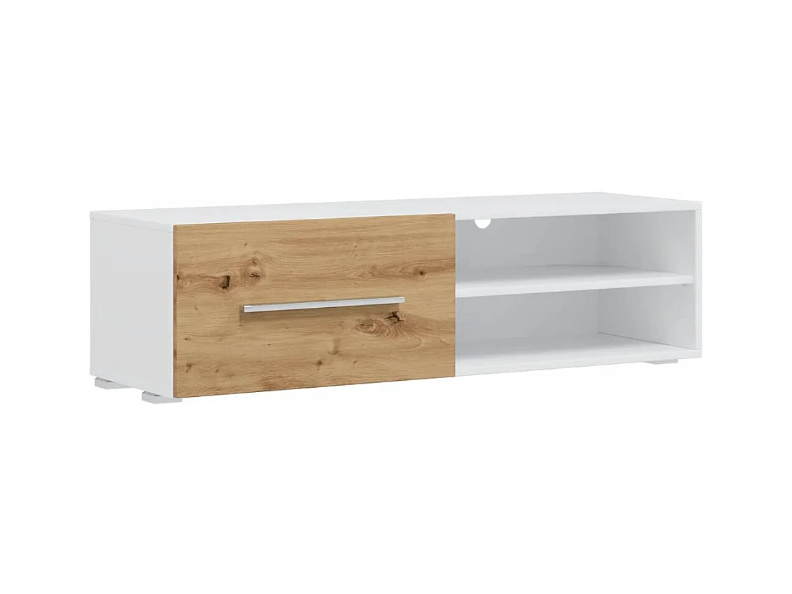 Meubles TV et lumière LED 5 pcs chêne artisanal bois ingénierie