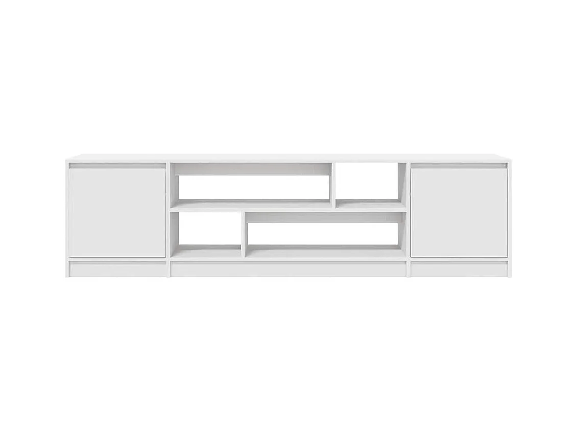 Meuble TV blanc 188,5x41x50 cm bois d'ingénierie