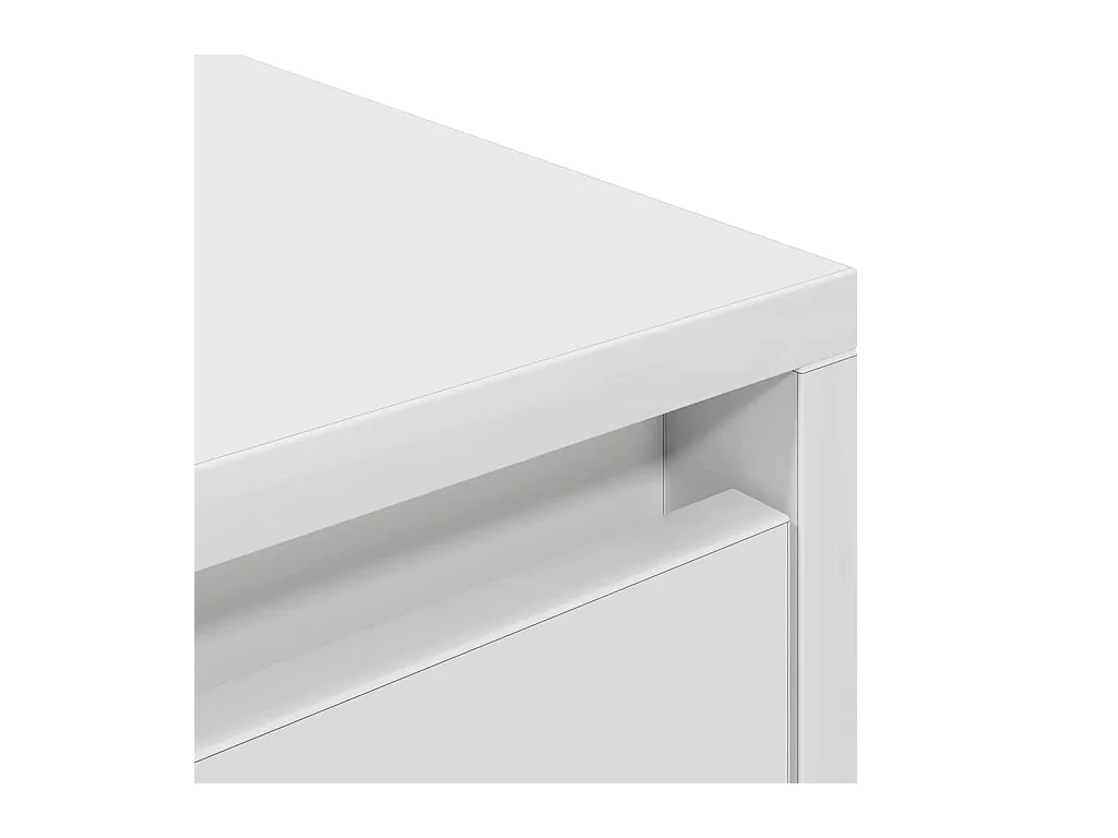 Meuble TV blanc 188,5x41x50 cm bois d'ingénierie