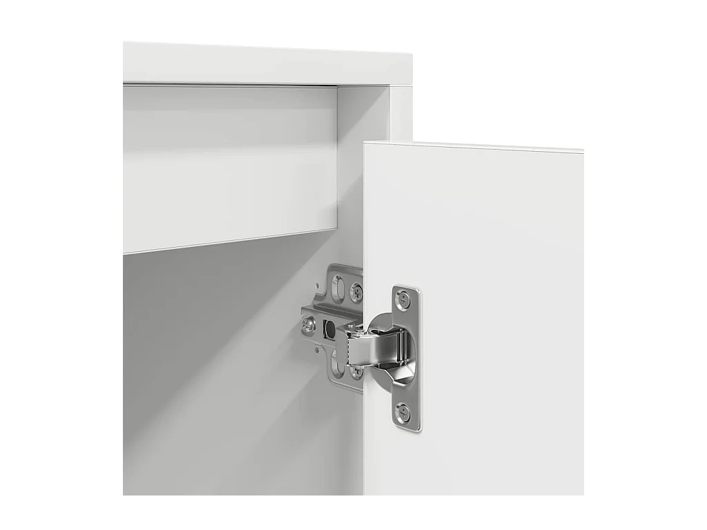 Meuble TV blanc 188,5x41x50 cm bois d'ingénierie