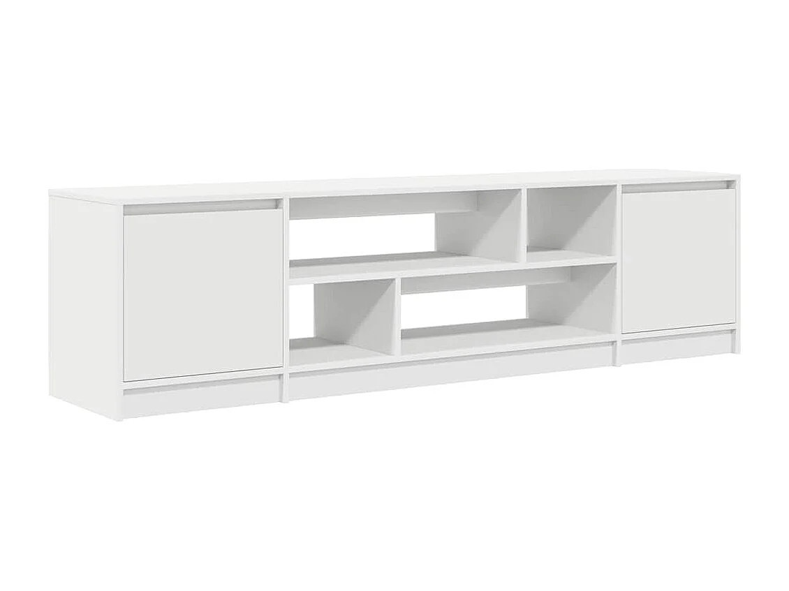 Mueble de TV de madera de ingeniería blanco 188,5x41x50 cm