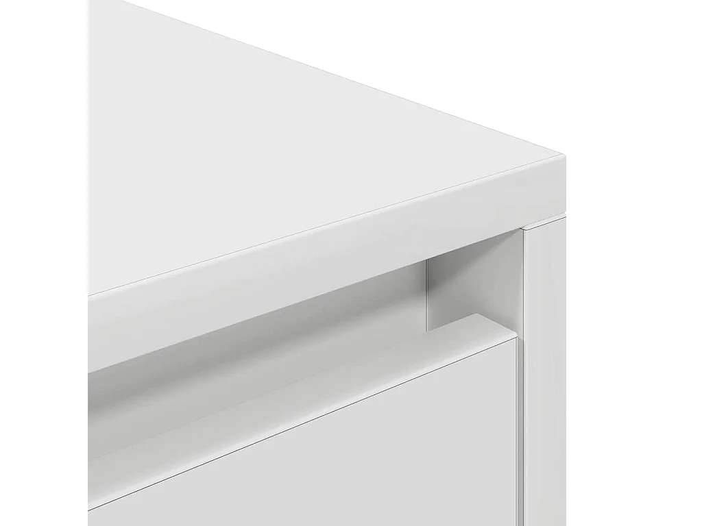 Mueble de TV de madera de ingeniería blanco 188,5x41x50 cm