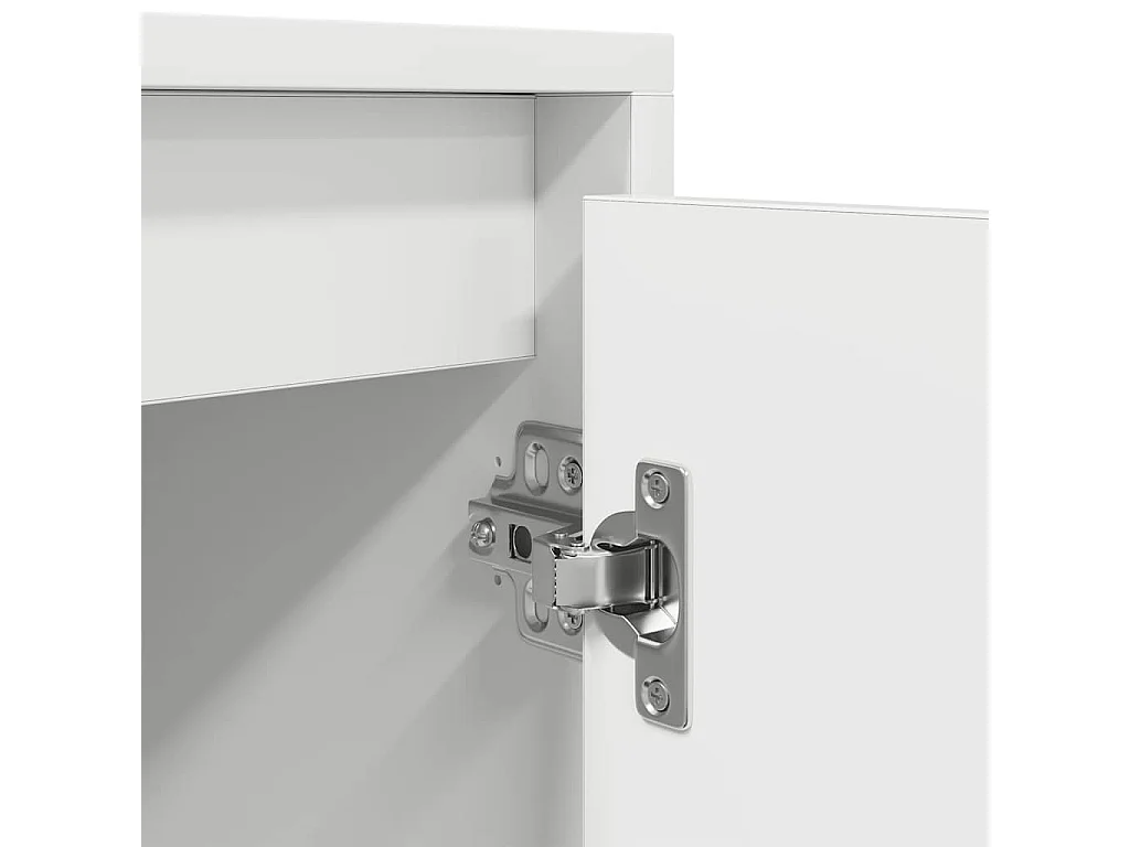 Mueble de TV de madera de ingeniería blanco 188,5x41x50 cm