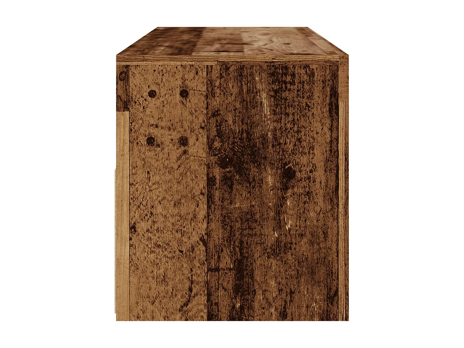 Meuble TV avec lumières LED vieux bois bois d'ingénierie