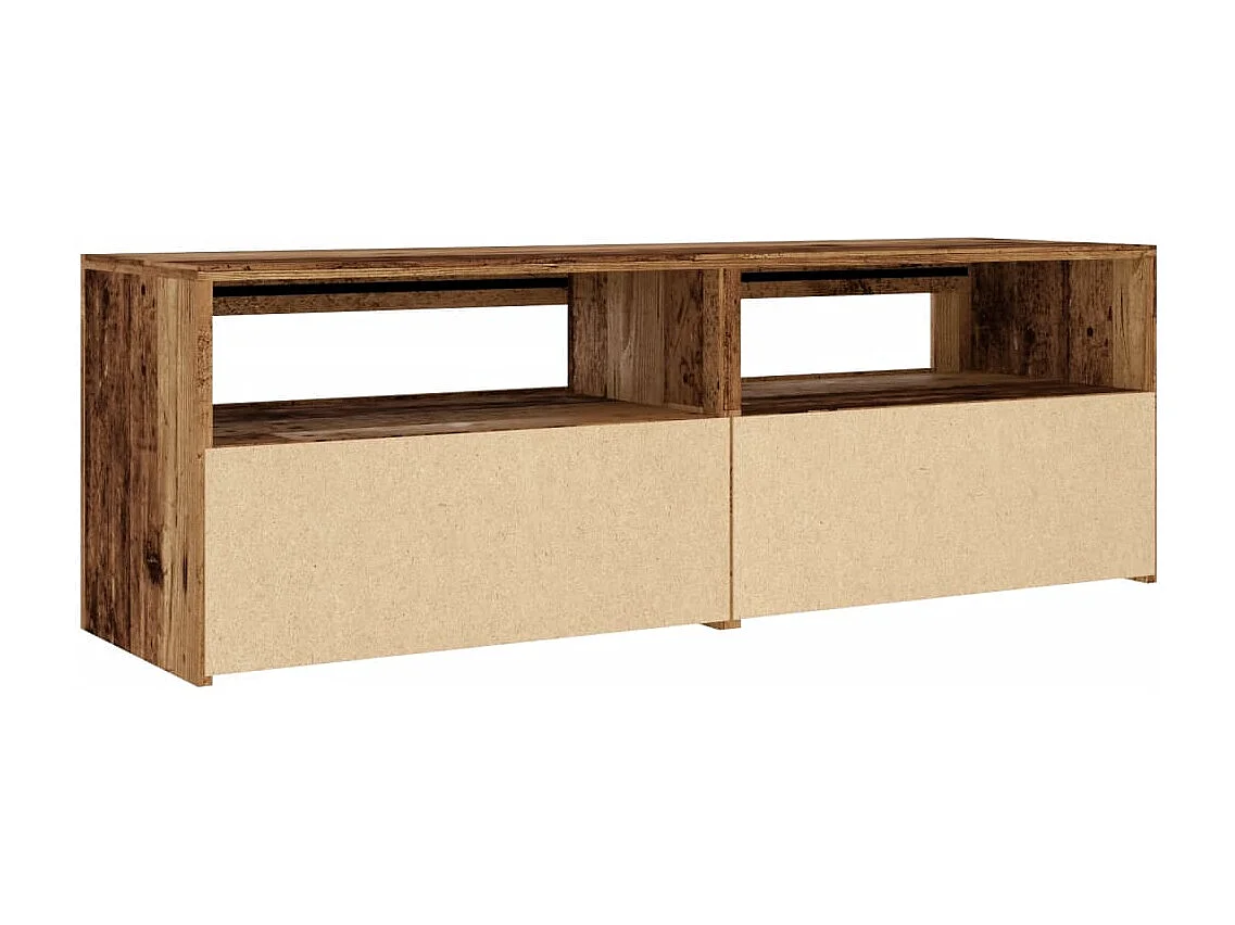 TV-Schrank mit LED Altholz-Optik 120x35x40 cm Holzwerkstoff
