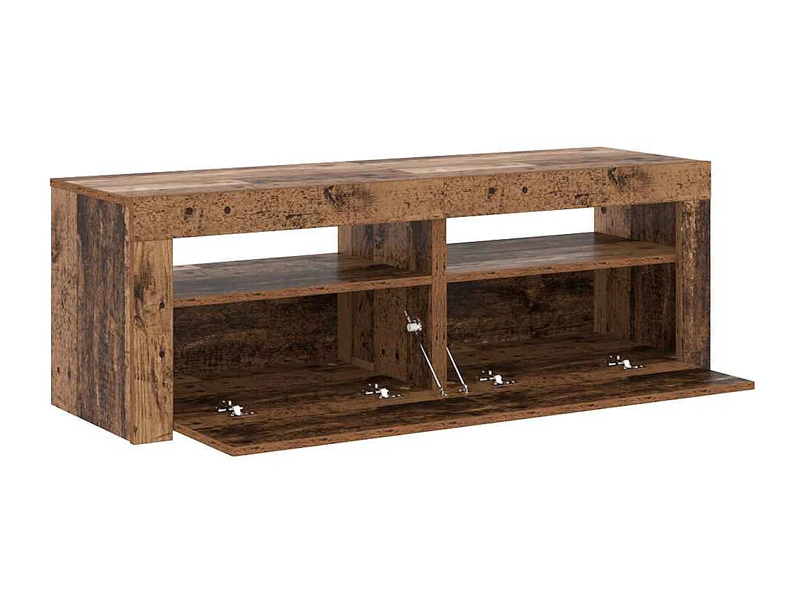 TV-Schrank mit LED Altholz-Optik 120x35x40 cm Holzwerkstoff