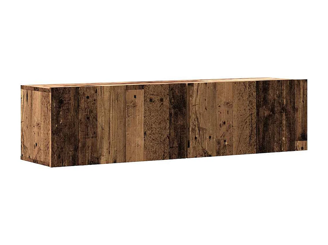 Meuble TV mural vieux bois 120x30x30 cm bois d'ingénierie
