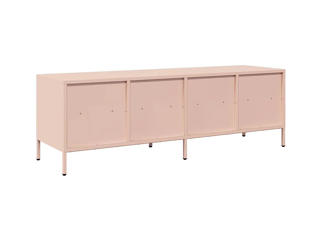 TV-Schrank Rosa 135x39x43,5 cm Kaltgewalzter Stahl