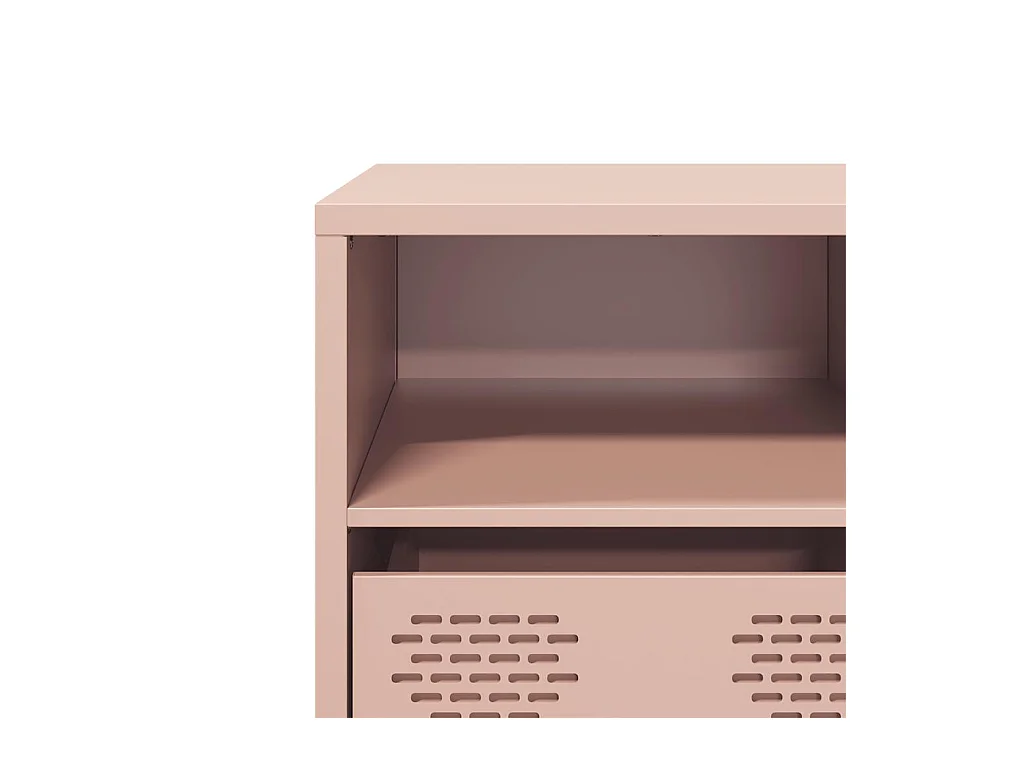 TV-Schrank Rosa 135x39x43,5 cm Kaltgewalzter Stahl