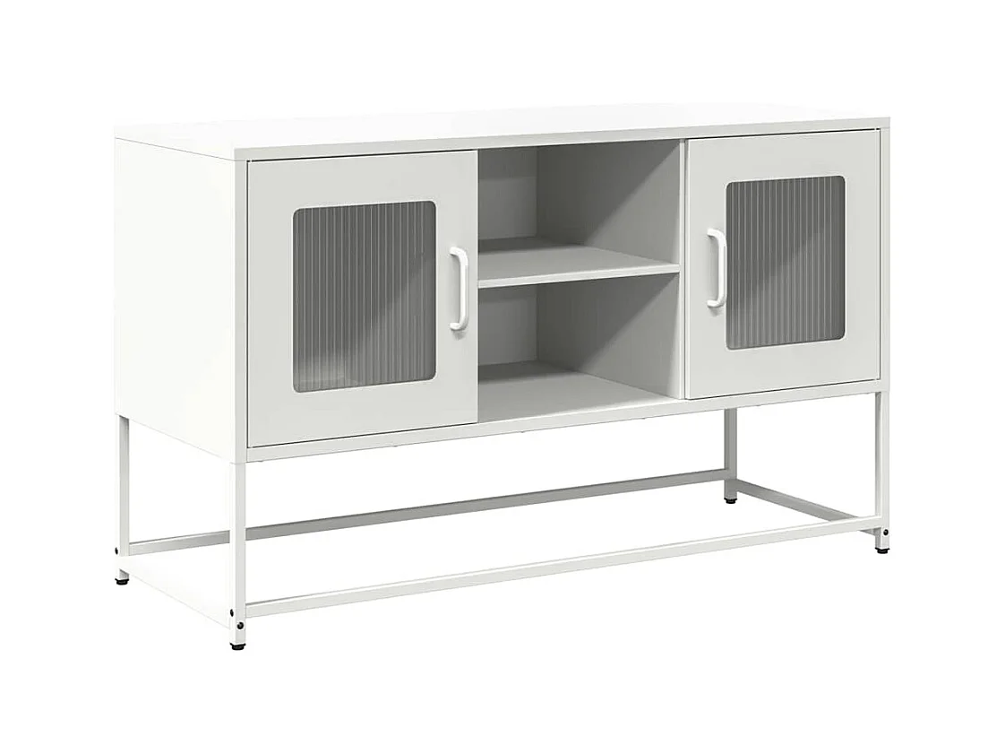 TV-Schrank Weiß 100,5x39x60,5 cm Stahl