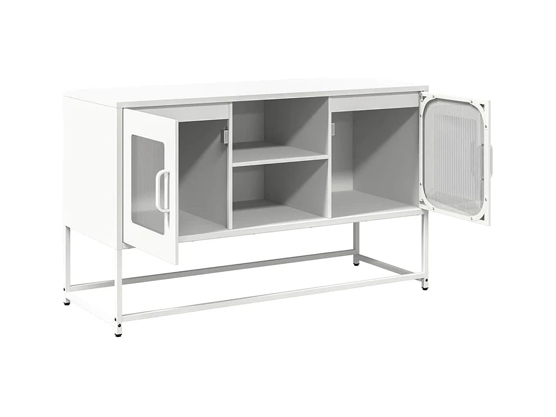 TV-Schrank Weiß 100,5x39x60,5 cm Stahl