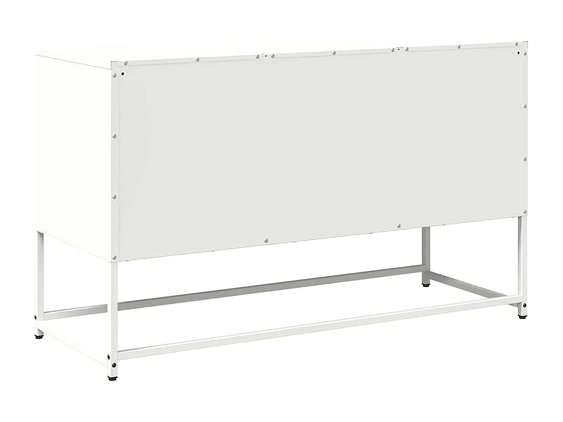 Meuble TV blanc 100,5x39x60,5 cm acier