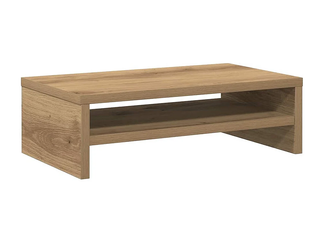 Support de moniteur chêne artisanal 42x24x13 cm bois ingénierie