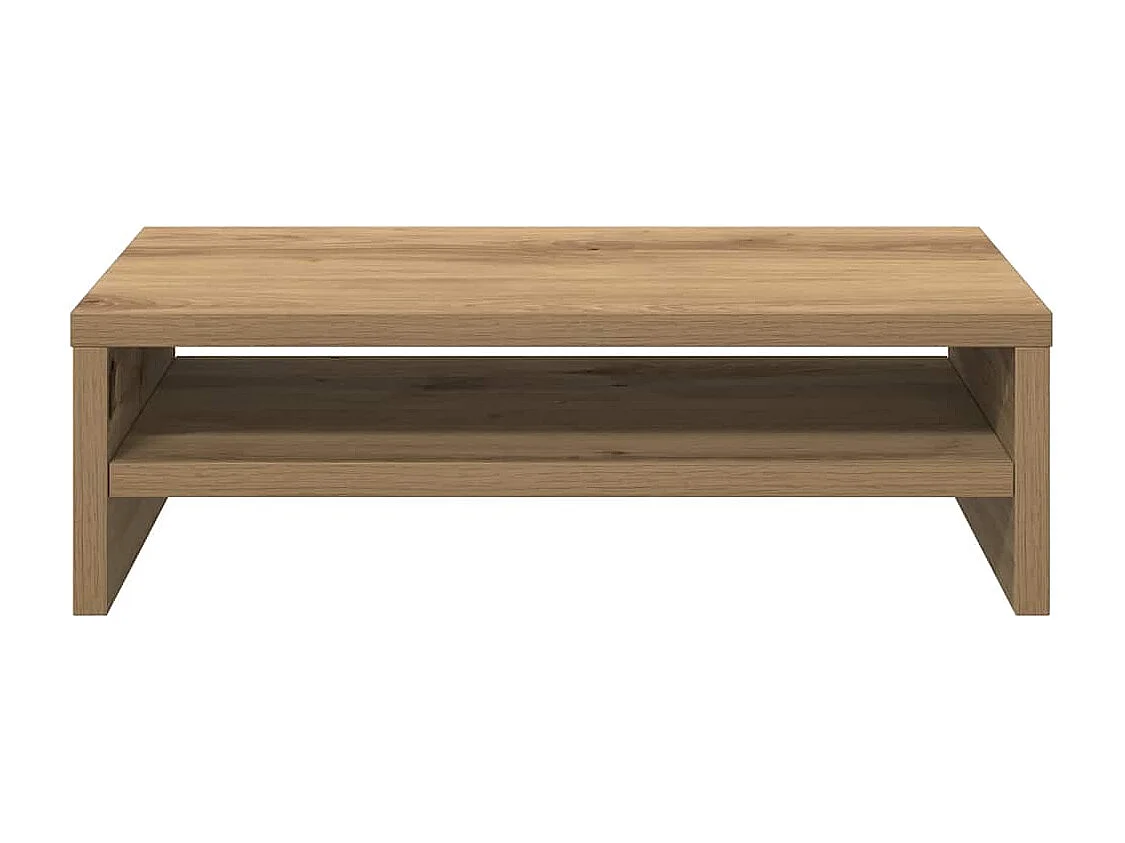 Support de moniteur chêne artisanal 42x24x13 cm bois ingénierie