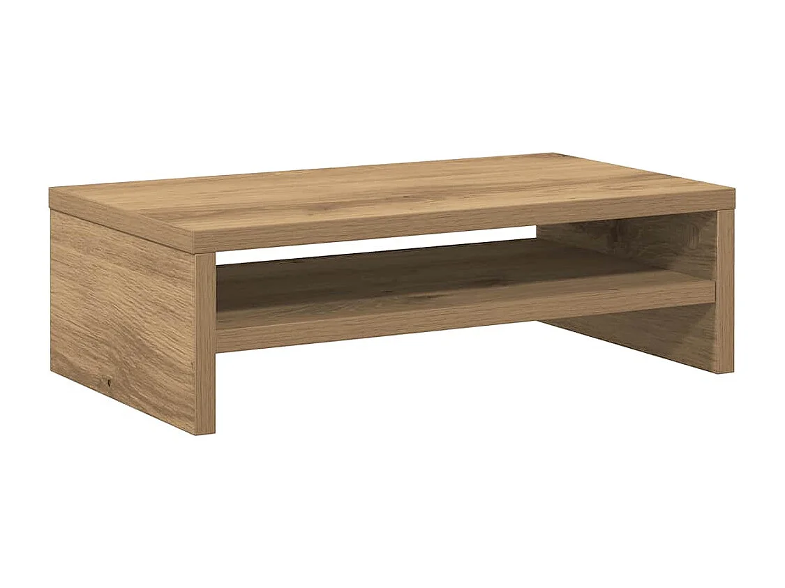 Support de moniteur chêne artisanal 42x24x13 cm bois ingénierie