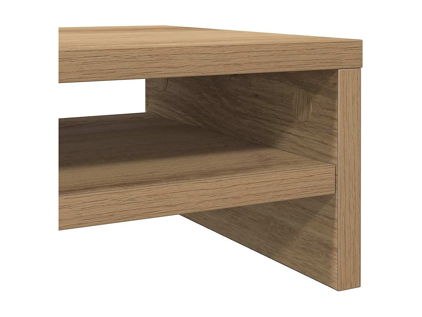 Support de moniteur chêne artisanal 42x24x13 cm bois ingénierie