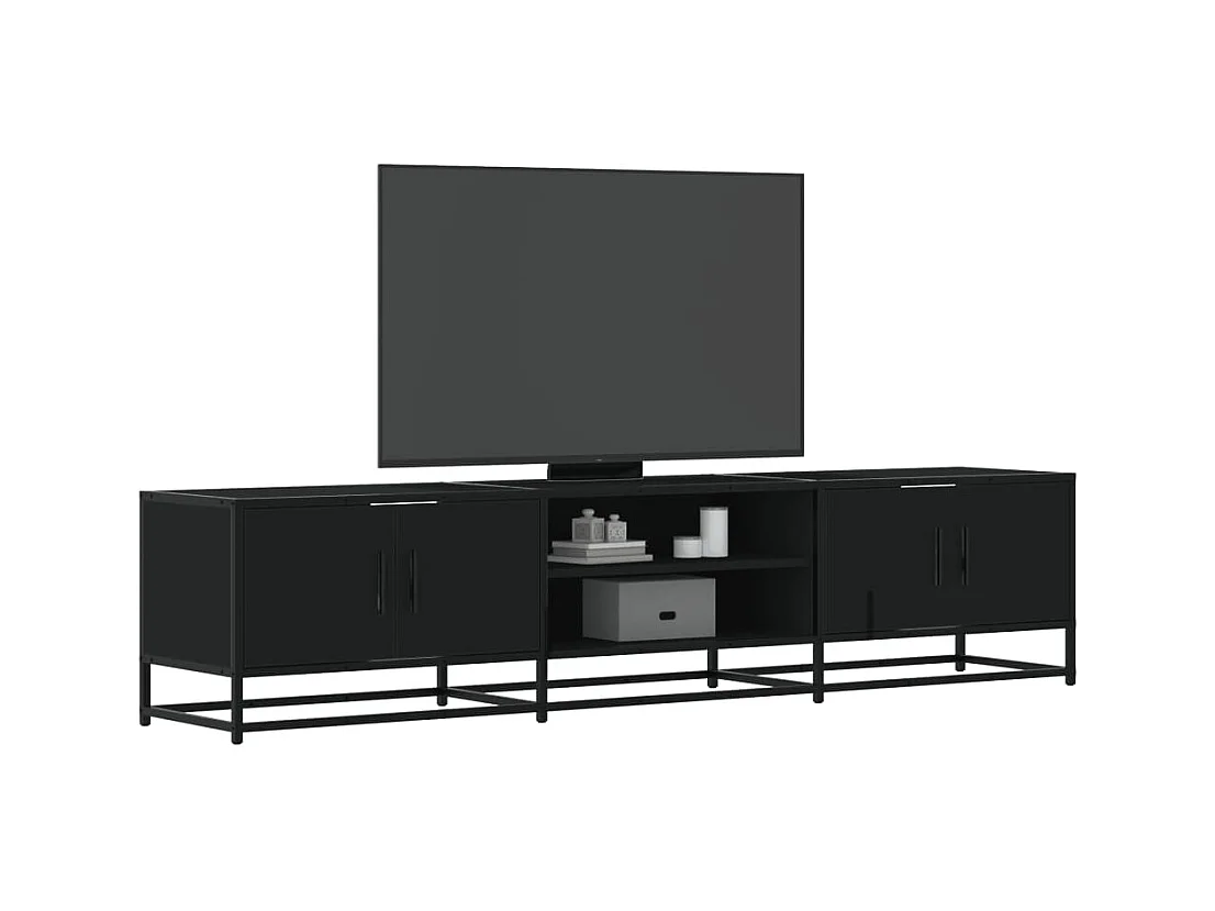 TV-Schrank Schwarz 180x35x41 cm Holzwerkstoff