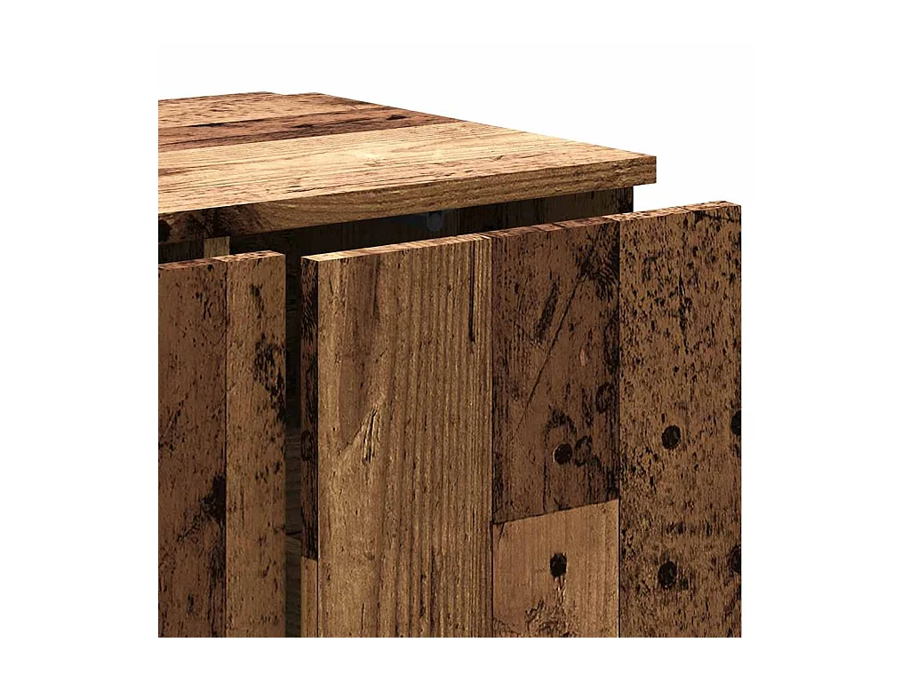 Meuble TV vieux bois 80x34x30 cm bois d'ingénierie